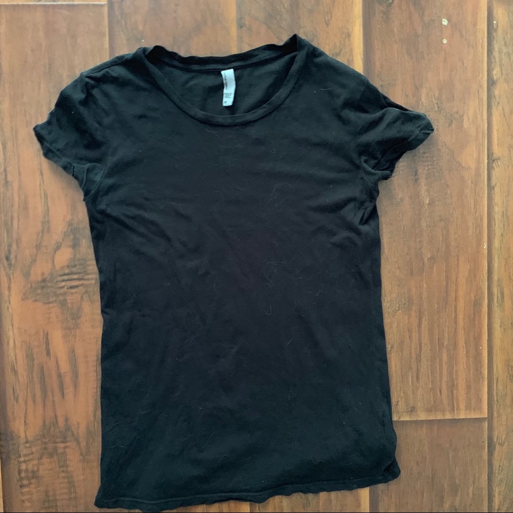 American Apparel basic black cotton T-shirt